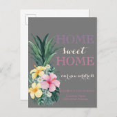 ホームスイートホーム、パイナップルフラワーズニューアドレス 案内ポストカード (正面/裏面)