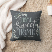 「ホームスイートホーム」パーソナライズされたフローラ枕 クッション (ブランケット)