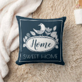 ホームスイートホーム |フォークアートスカンジナビア鳥 クッション (ブランケット)