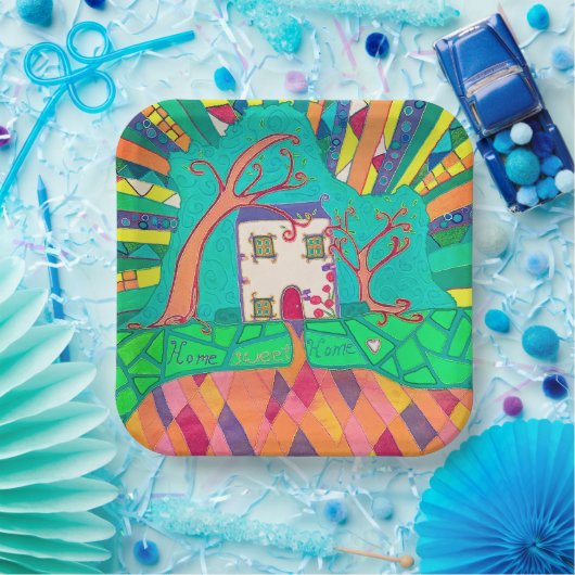 ホームスイートホーム ペーパープレート (パーティー)