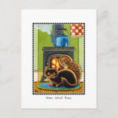 『ホームスイートホーム』ムービングハウスキャットパーソナライズされた ポストカード (正面)