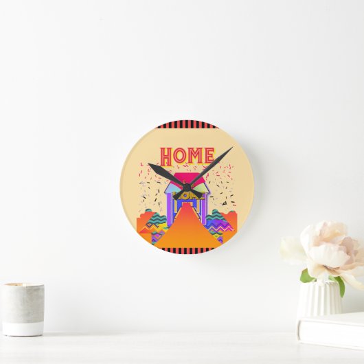 ホームスイートホーム ラウンド壁時計 (ホーム)