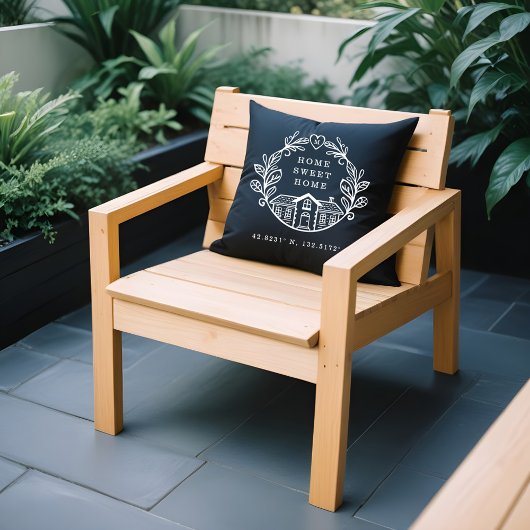 ホームスイートホーム、リースデザイン&コーディネートブラック クッション