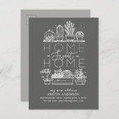 ホームスイートホーム 多肉植物 引っ越しのお知らせ 案内ポストカード (正面/裏面)