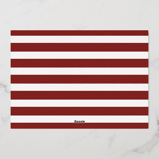 ホームスイートホーム – 引っ越しましたレッドウォーターカラードア 箔招待状 (裏面)