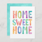 ホームスイートホーム |引っ越し祝いパーティーパーティの招待状 招待状 (正面/裏面)