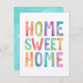 ホームスイートホーム |引っ越し祝いパーティーパーティの招待状 招待状 (正面/裏面)