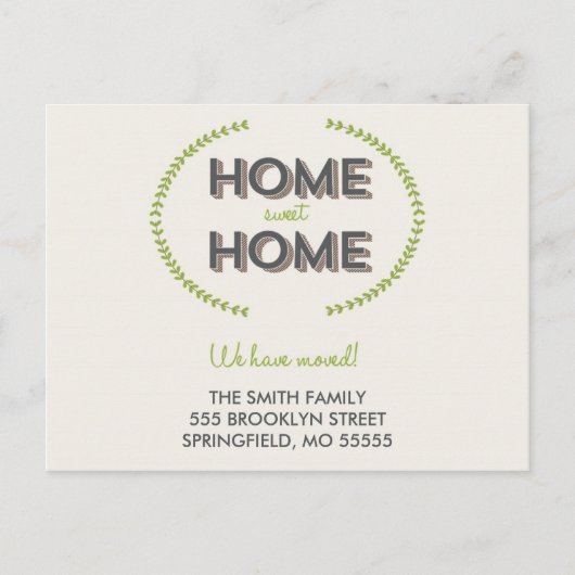 ホームスイートホーム | 引越し案内はがき 案内ポストカード (正面)
