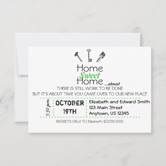 ホームスイートホーム 招待状 (正面)