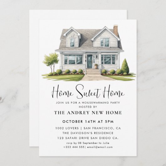 ホームスイートホーム 招待状 (正面/裏面)