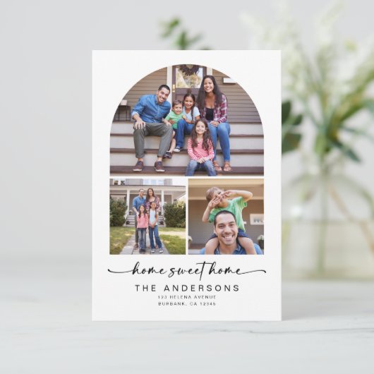 ホームスイートホーム | 3枚の写真のアーチ移動 案内状 (スタンド正面)