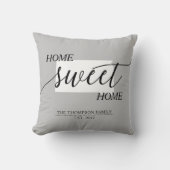 ホームスイートホームSD州ファミリ名装飾用クッション クッション (正面)