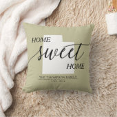 ホームスイートホームUT州ファミリーネーム装飾用クッション クッション (ブランケット)