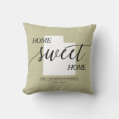 ホームスイートホームUT州ファミリーネーム装飾用クッション クッション (正面)