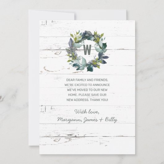 ホームスイー素朴トホームローレルリースムービング 案内状 (裏面)