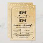 ホームスイー素朴トホーム引っ越し祝いパーティー招待状 招待状 (正面/裏面)