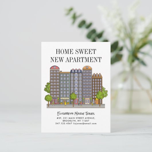 ホームスウィートニューアパートメントモーティングザシティムービング 案内ポストカード (スタンド正面)