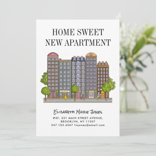 ホームスウィートニューアパートメントモーティングザシティムービング 案内状 (スタンド正面)