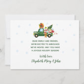 ホームスウィートニューホームヴィンテージグリーントラックムービング 案内状 (裏面)