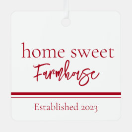 ホームスウィートファームハウス確立済 メタルオーナメント