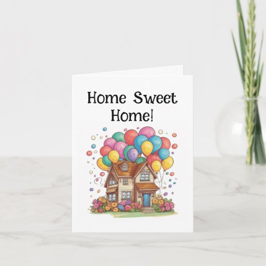 ホームスウィートホームお祝い ノートカード (正面)