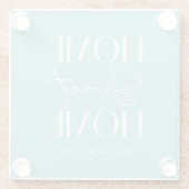 ホームスウィートホームアクアグリーン ガラスコースター (裏面)