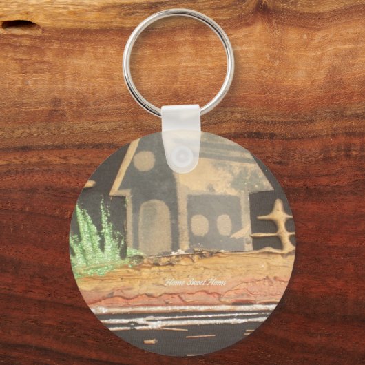 ホームスウィートホームアートプリント キーホルダー (正面)