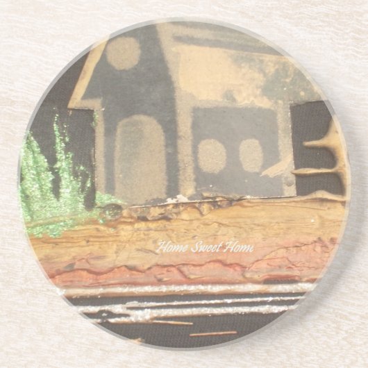 ホームスウィートホームアートプリント コースター (正面)