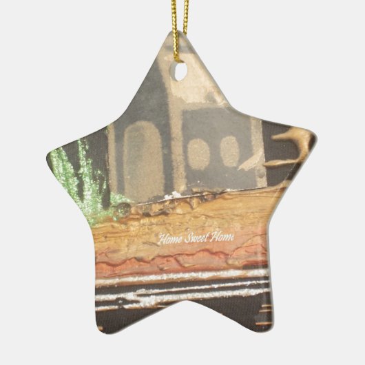 ホームスウィートホームアートプリント セラミックオーナメント (左)