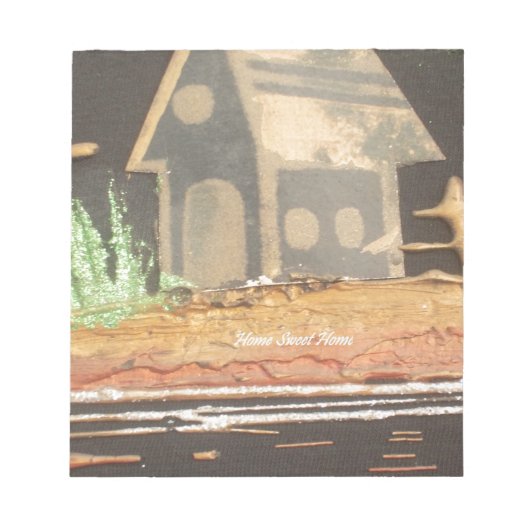 ホームスウィートホームアートプリント ノートパッド (正面)