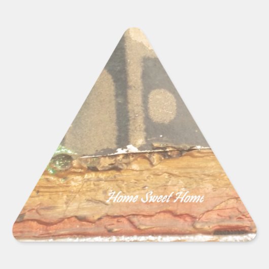 ホームスウィートホームアートプリント 三角形シール (正面)
