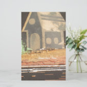 ホームスウィートホームアートプリント 便箋 (スタンド正面)