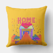 ホームスウィートホームイエロー アウトドアクッション (裏面)