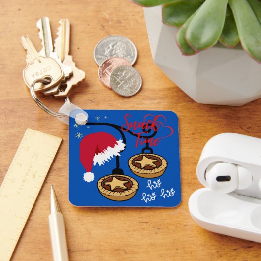 ホームスウィートホームウィズサンタアンドミンチェパイ キーホルダー (デスク)