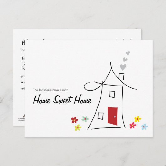 ホームスウィートホームウィーズモートハガキ 案内ポストカード (正面/裏面)