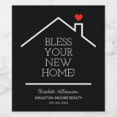 ホームスウィートホームカスタム不動産仲介業者サンキューユー ワインラベル (シングルラベル)