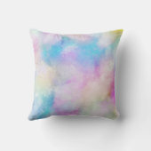 ホームスウィートホームカラフルウォーターカラーフローラ文字 クッション (裏面)