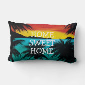 ホームスウィートホームカリブのビーチサンセット ランバークッション (裏面)