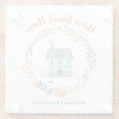 ホームスウィートホームサンキューニューホームオーナーバイヤーシック ガラスコースター (裏面)