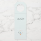 ホームスウィートホームシックエレガント不動産仲介業者パーソナライズされた ボトルネックタグ (裏面)