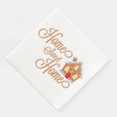 ホームスウィートホームジンガーブレッドハウスペーパーナプキン (コーナー)