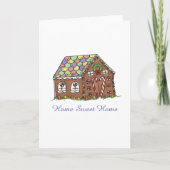 ホームスウィートホームジンガーブレッドハウス引っ越し祝いパーティー カード (正面)