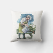 ホームスウィートホームハウスガーデナー素朴 クッション (裏面)