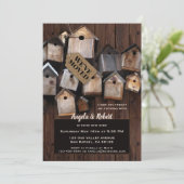 ホームスウィートホームバードハウス引っ越し祝いパーティーパーティー 招待状 (スタンド正面)