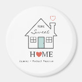 ホームスウィートホームパーソナライズされたマグネット マグネット (正面)