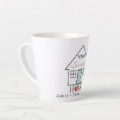 ホームスウィートホームパーソナライズされた カフェラテマグ (左アングル)