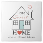 ホームスウィートホームパーソナライズされた タイル (正面)
