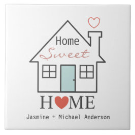 ホームスウィートホームパーソナライズされた タイル