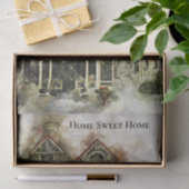 ホームスウィートホームビクトリアンハウスインシェードオブブラウン 薄葉紙 (ギフト)