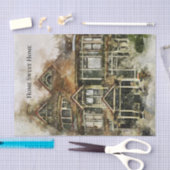 ホームスウィートホームビクトリアンハウスインシェードオブブラウン 薄葉紙 (クラフト)